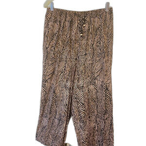 Womens 220 Hickory Baggy Pants  L Geometric Elastic Waist NWOT